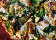 pizza pan bayam dan artichoke