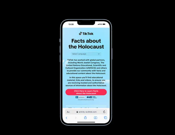 tiktok-meluncurkan-hub-info-dalam-aplikasi-untuk-holocaust-remembrance-day