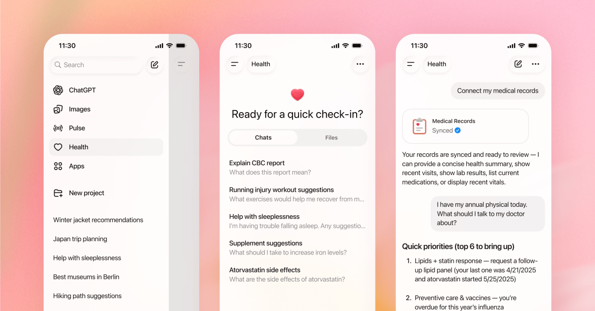 openai-meluncurkan-chatgpt-health,-mendorong-pengguna-untuk-menghubungkan-rekam-medis-mereka