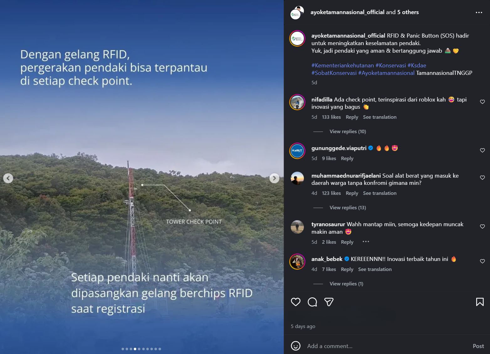 gunung-gede-pangrango-terapkan-gelang-rfid-dan-tombol-panik-untuk-pendaki