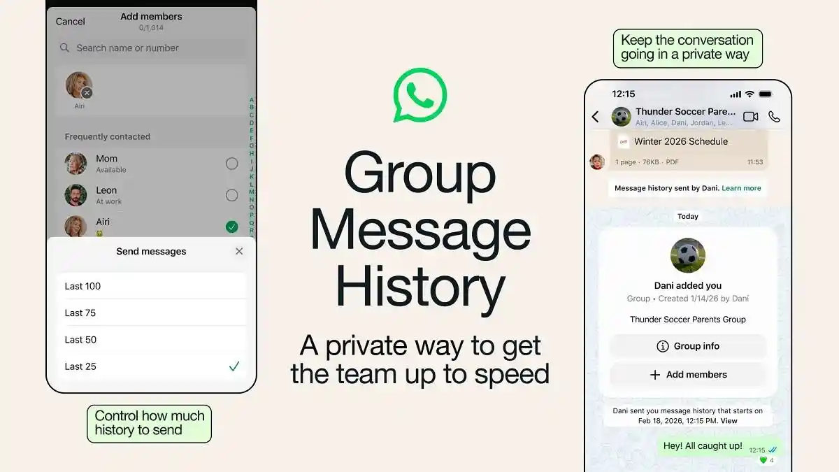 whatsapp-rilis-fitur-baru:-berbagi-riwayat-pesan-grup-hingga-100-chat-terakhir