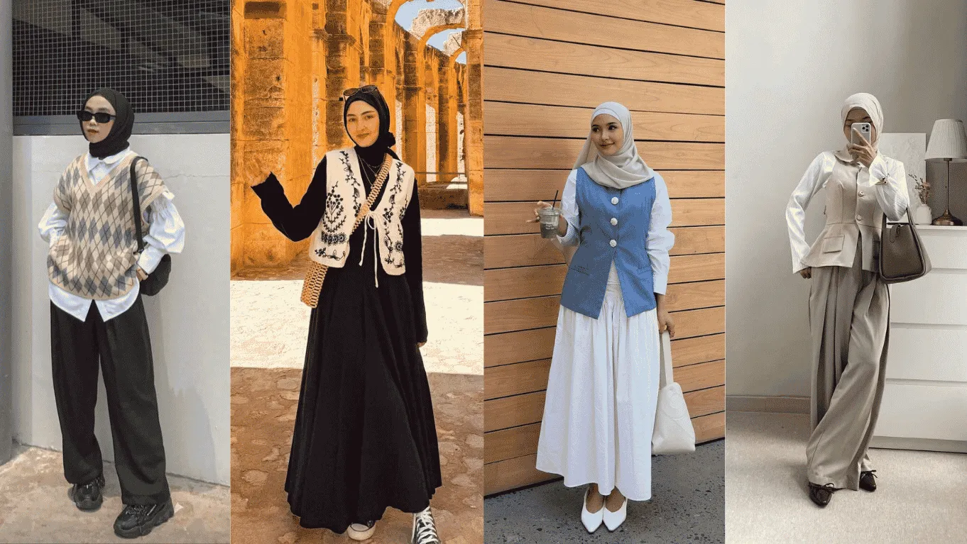 9-ootd-vest-hijab-yang-simpel-tapi-stylish,-bikin-look-makin-on-point!