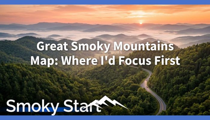 Peta Great Smoky Mountains: Tempat Saya Fokus Pertama