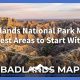 Peta Taman Nasional Badlands: Area Terbaik untuk Memulai
