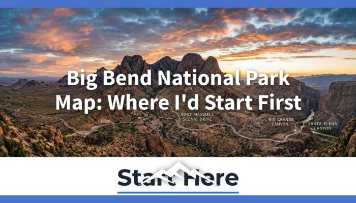 Peta Taman Nasional Big Bend: Tempat Saya Memulai Pertama