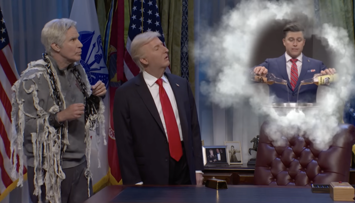 Hantu Jeffrey Epstein mengunjungi Trump di final musim SNL yang terbuka dingin