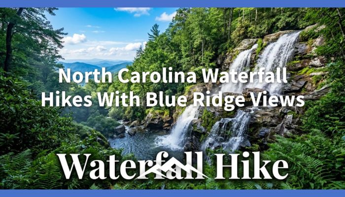 Pendakian Air Terjun Carolina Utara Dengan Pemandangan Blue Ridge