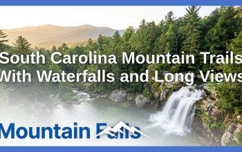 Jalur Gunung Carolina Selatan Dengan Air Terjun dan Pemandangan Panjang