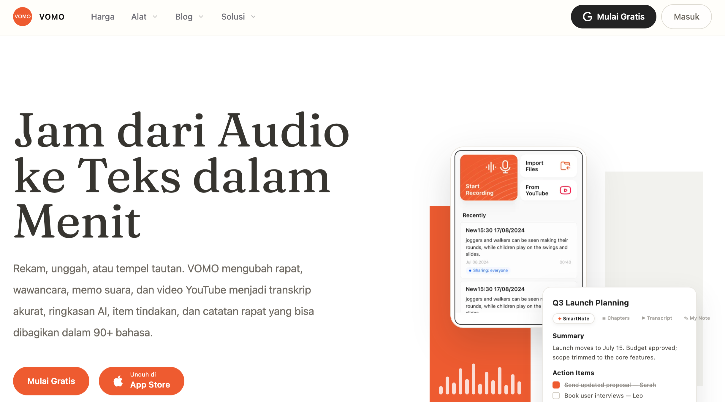 ulasan-vomo-ai:-alat-transkripsi-audio-yang-serius-menggarap-pasar-indonesia