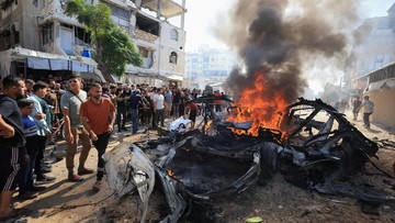 foto:-israel-lancarkan-serangan-acak-ke-jalur-gaza,-4-tewas